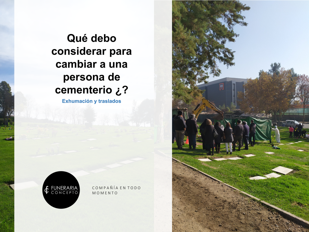 ¿Qué debo tener presente? Sí deseo exhumar, trasladar y cambiar a mi ser querido de cementerio