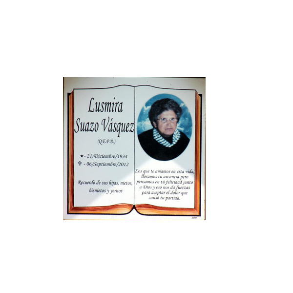 lapida ceramica eterna 12x12 cm