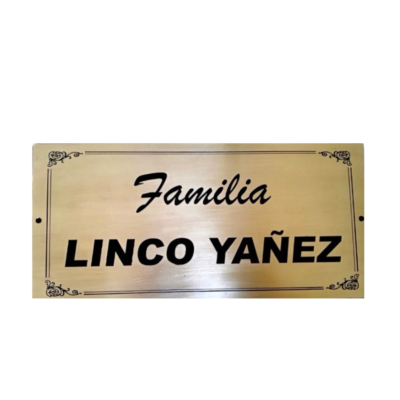 placa bronce 25x20 cm grabado