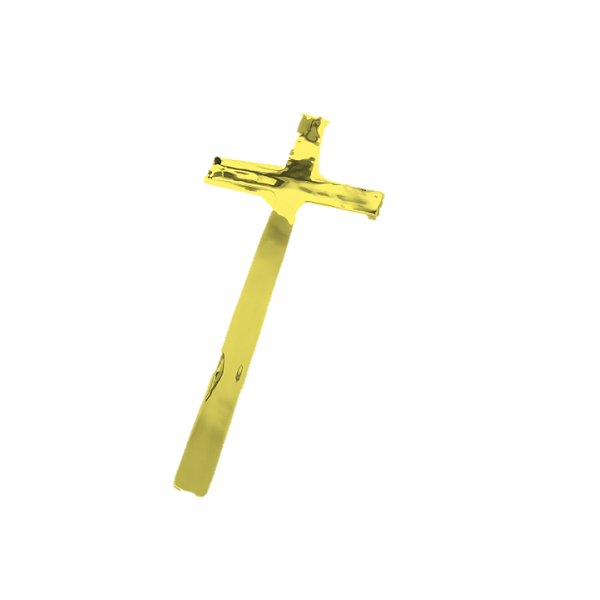 cruz lisa bronce 45 cm