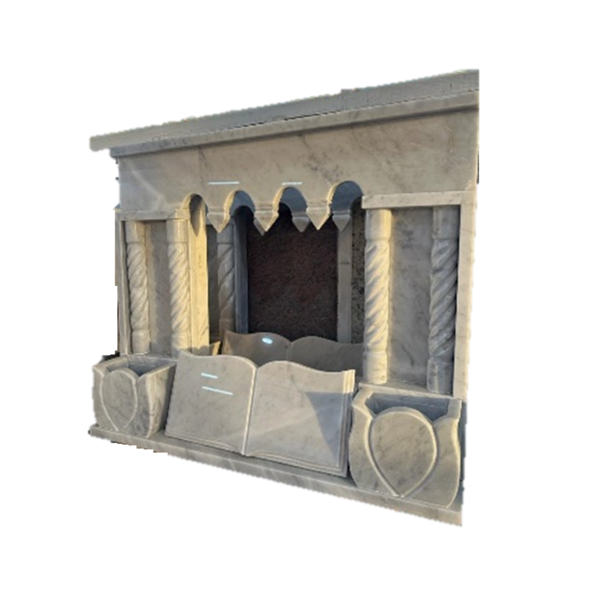Tapa nicho de marmol 58x68 cm modelo castillo