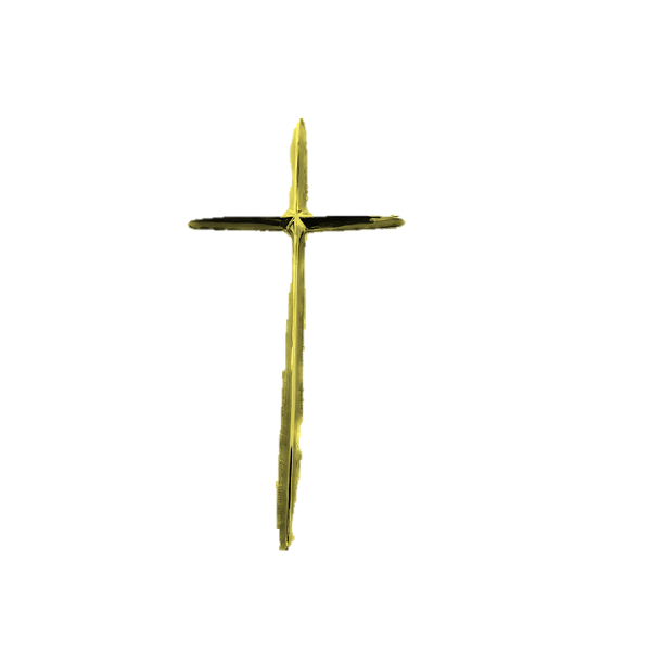 cruz filo bronce 36 cm