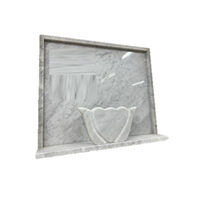 Tapa nicho de marmol 58x68 con jardinera