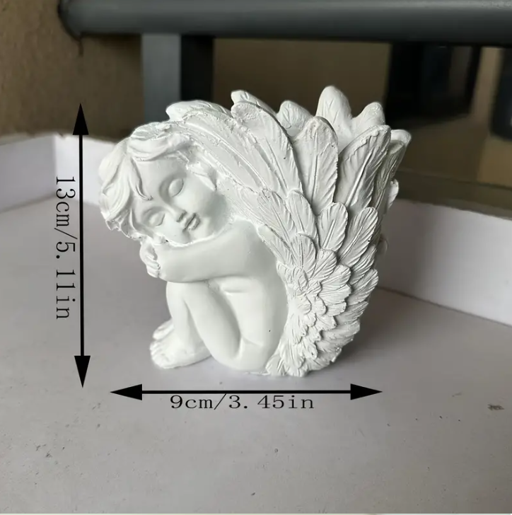 Jarrón de Resina con Forma de Ángel Encantador - Imagen 2