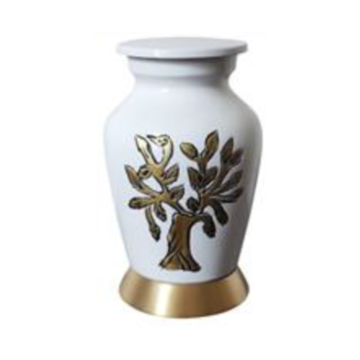 Ánfora mini Tree of Life Pearl White
