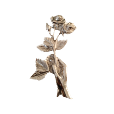 mano rosa cromado 18 cm