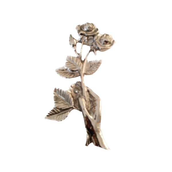 mano rosa cromado 18 cm