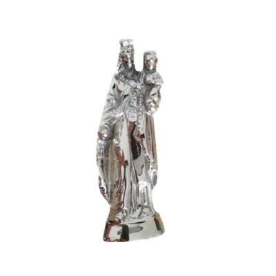 virgen del carmen cromado 20 cm