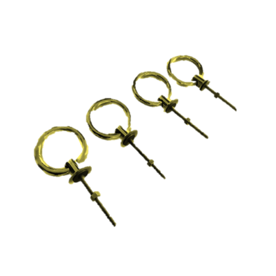 manilla argolla bronce D. 7,5 cm Juego 4 unid