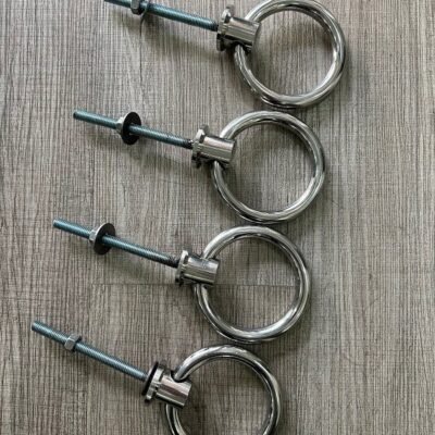 manilla argolla acero inoxidab D. 9,5 cm, Juego 4 uni