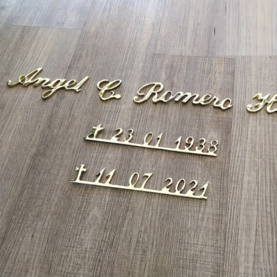 letra bronce imprenta 10 cm