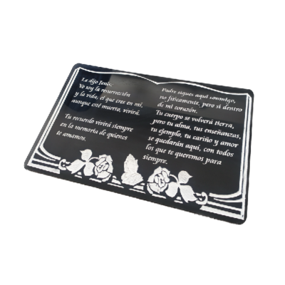 Lápida placa acrílica 30x20 cm