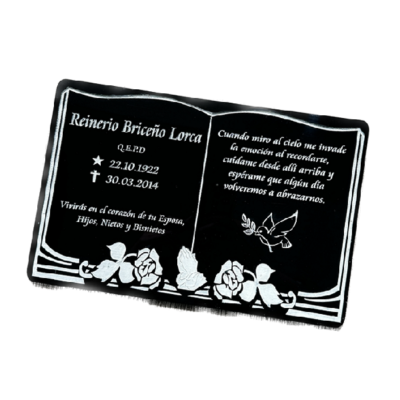 Lápida placa acrílica 40x30 cm