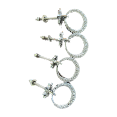 manilla argolla laurel bronce D. 7,5 cm, juego 4 uni